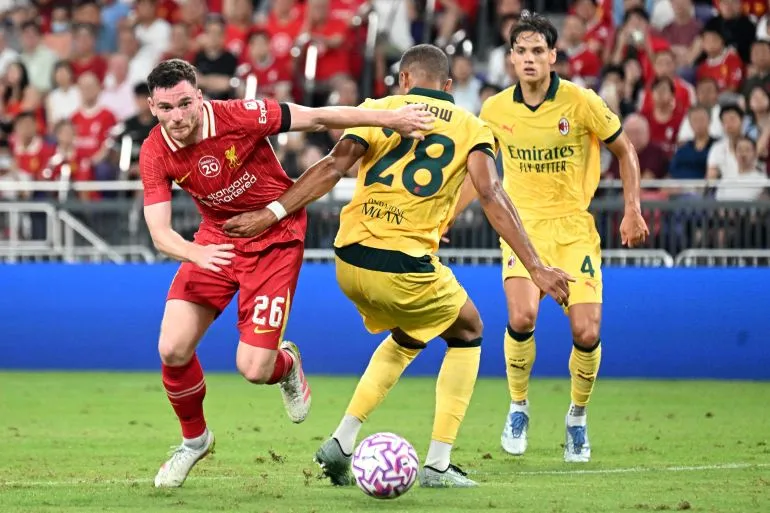 مباراة ليفربول وميلان في لقاء ودي