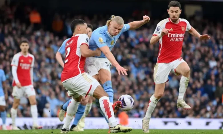 مباراة آرسنال ضد مانشستر سيتي في الدوري الانجليزي اليوم
